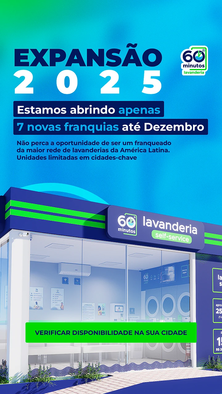Banner Mobile - Expansão 2025: Apenas 7 novas franquias até Dezembro. Não perca a oportunidade!