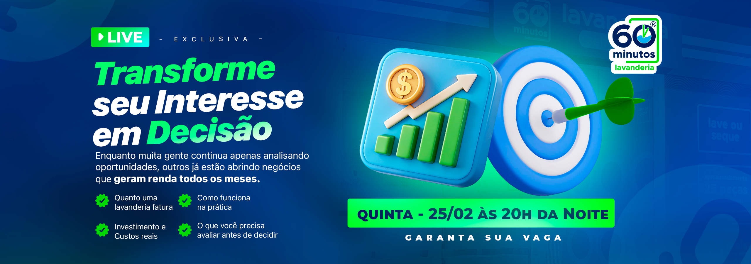 Live: Franquia Lavanderia 60 Minutos - Dia 25/02